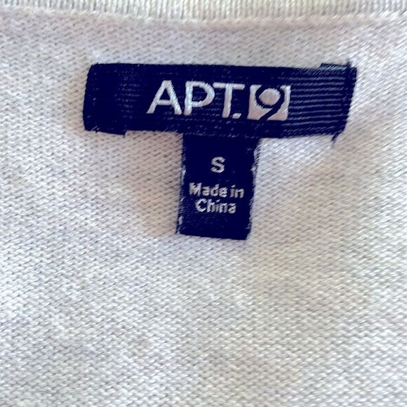 Apt. 9 Heathered Cream Gray Wrap Front Midi Dress Short Sleeve Size S - Picture 4 of 10